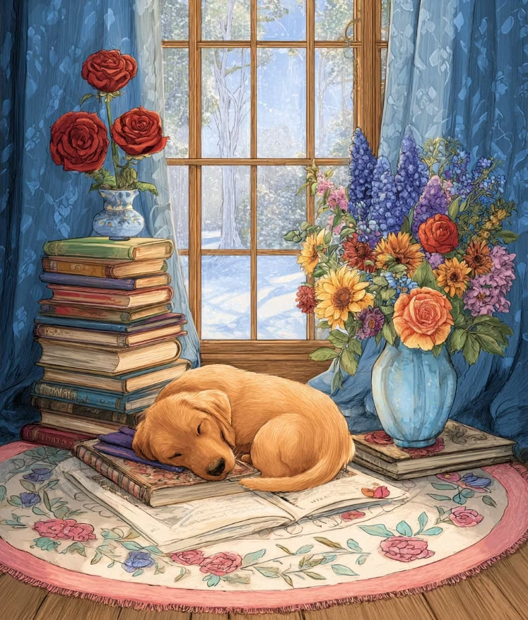 Paint by Numbers Kit Sleeping Dog