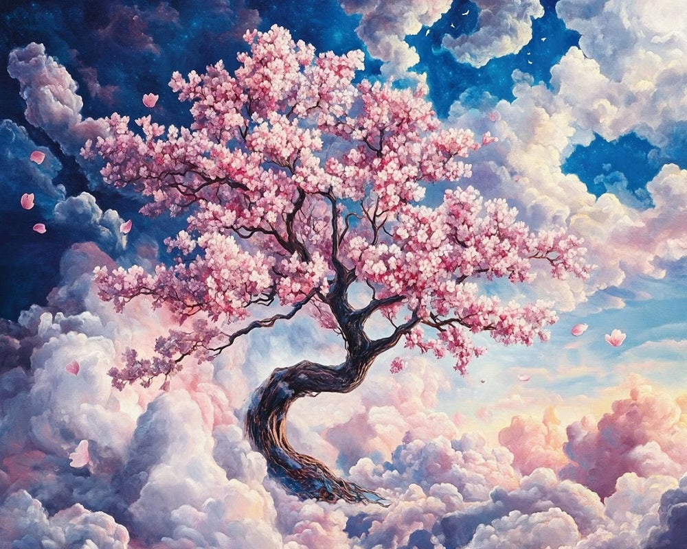 Paint by Numbers Kit Cherry Blossom Tree