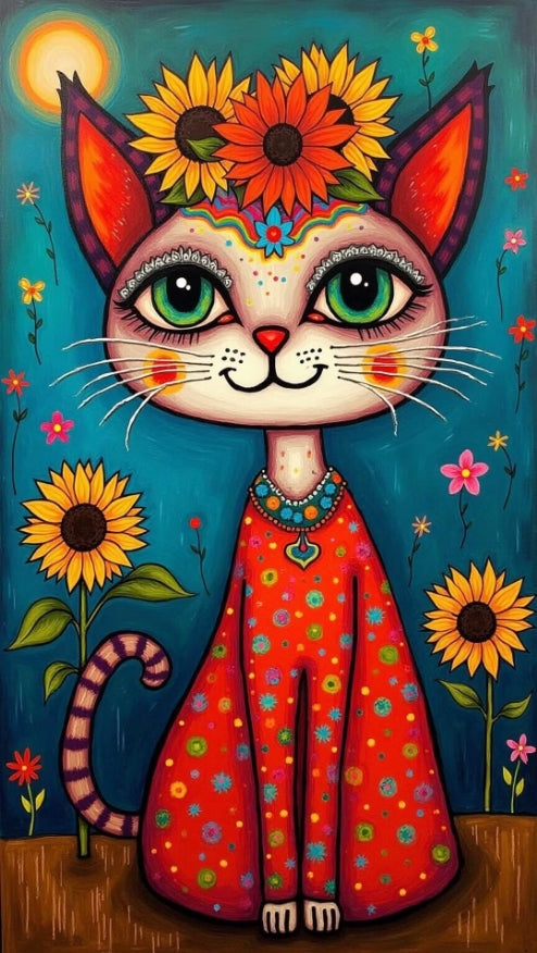 Paint by Numbers Kit Abstract Cute Kitten