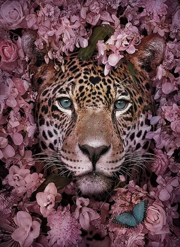 Paint by Numbers Kit Tiger in the Flowers