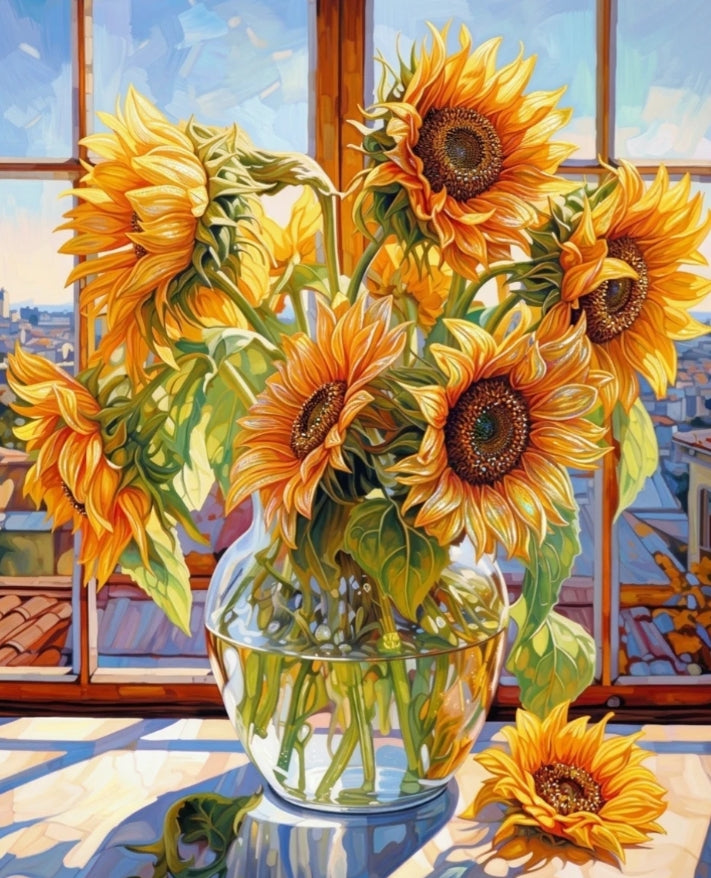 Paint by Numbers Kits The Sunflower by the Window