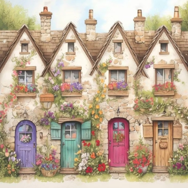 Paint by Numbers Kit Street Scene