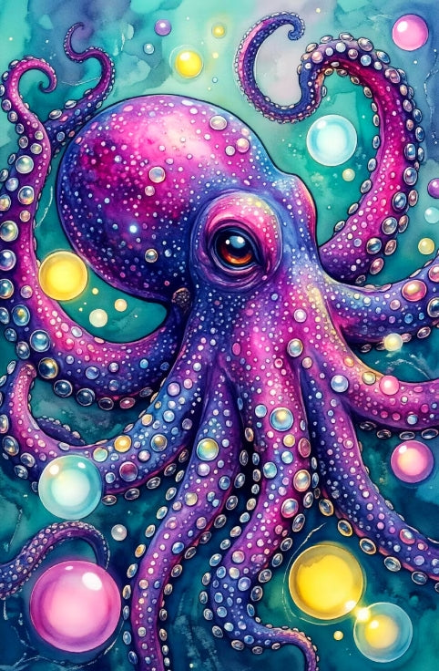 Paint by Numbers Kit Abstract Octopus