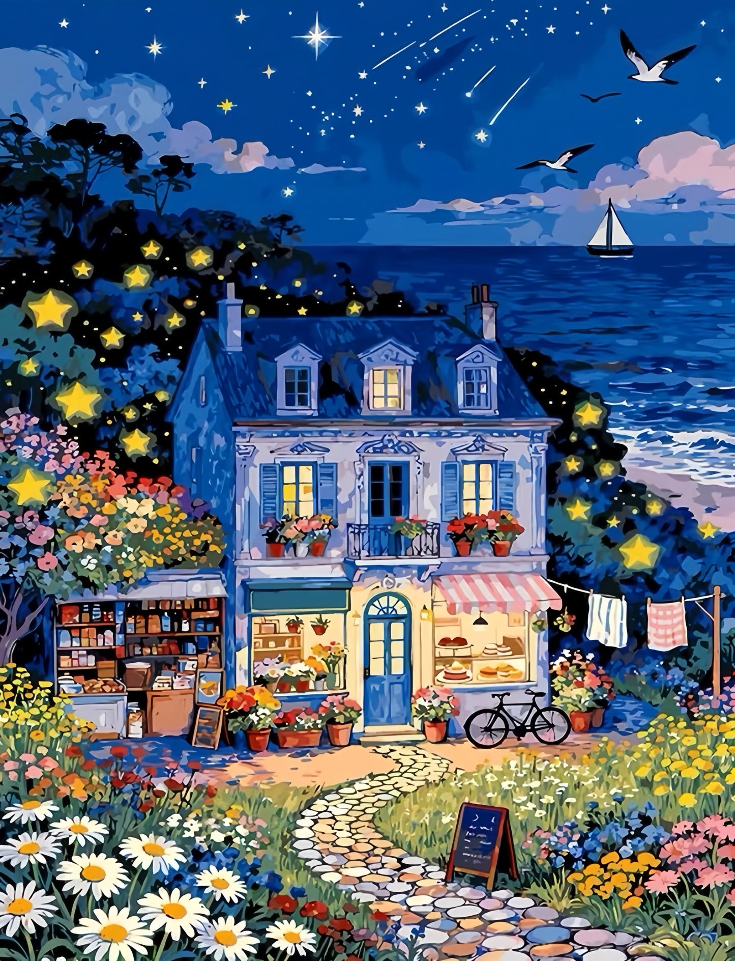 Paint by Numbers Kits Garden Villa