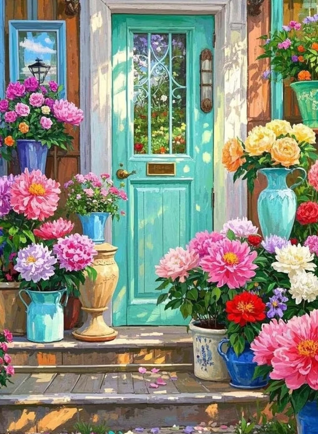Paint by Numbers Kits Flowered Gate