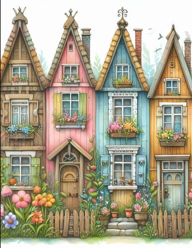 Paint by Numbers Kits Colorful Houses