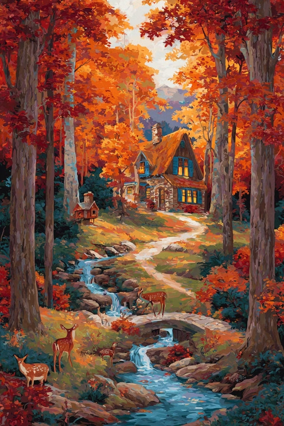 Paint by Numbers Kits Autumn Scenery