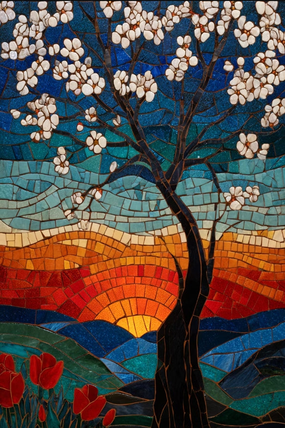 Paint by Numbers Kit Flowering Tree