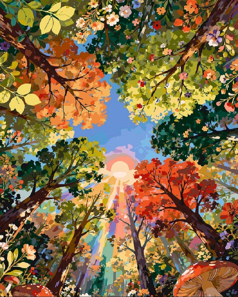 Paint by Numbers Kits Abstract Colorful Tree