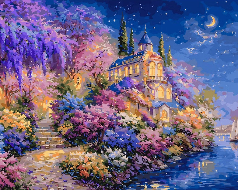 Paint by Numbers Kits Castle At Night