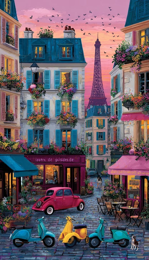 Paint by Numbers Kit Street Scene