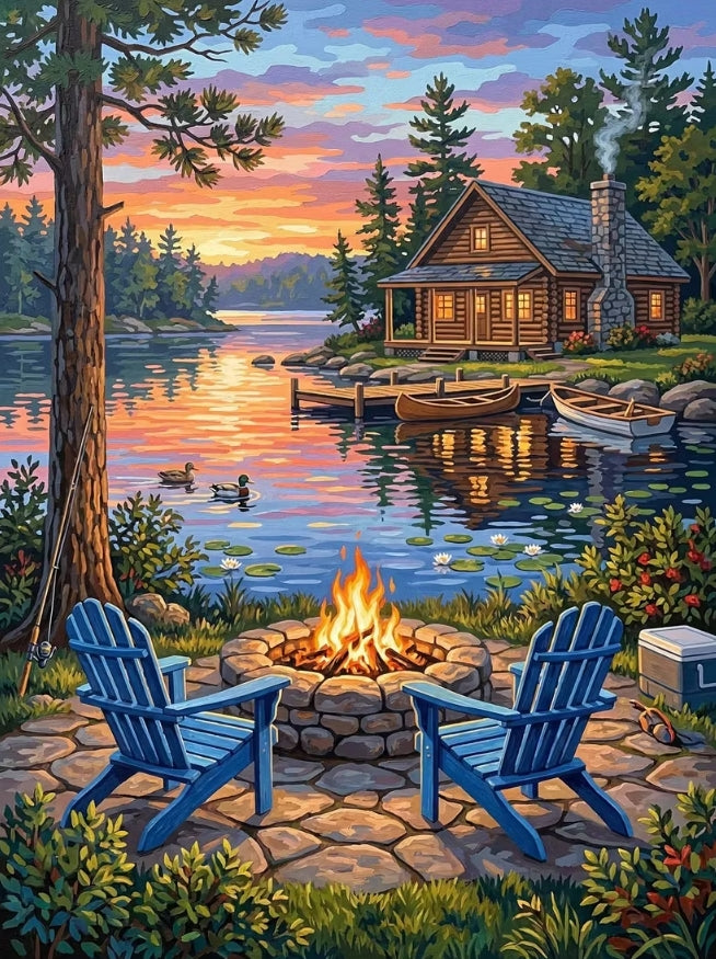 Paint by Numbers Kits Camping Life