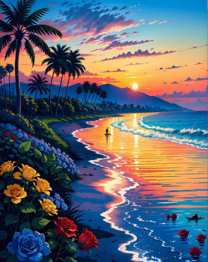 Paint by Numbers Kit Sunset Coast