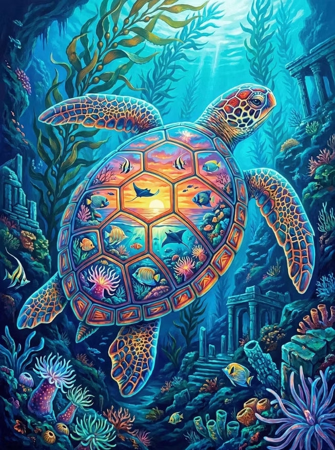 Paint by Numbers Kit Sea Turtle