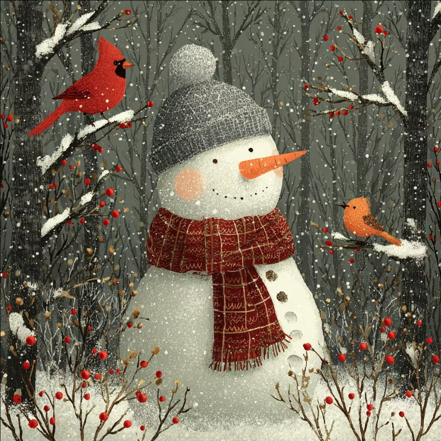 Paint by Numbers Kit The Snowman and the Bird