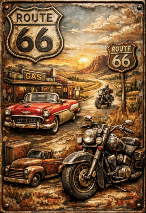 Paint by Numbers Kit Retro Cars