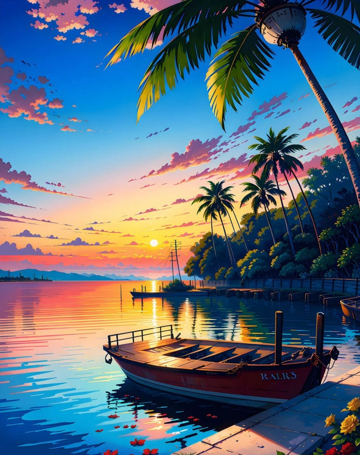 Paint by Numbers Kit Sunset Coast