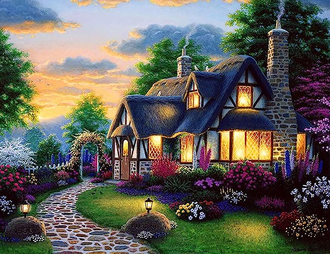 Paint by Numbers Kit Garden Villa