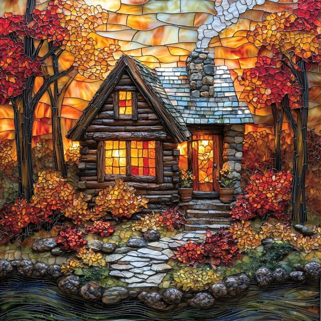 Paint by Numbers Kit Autumn Landscape