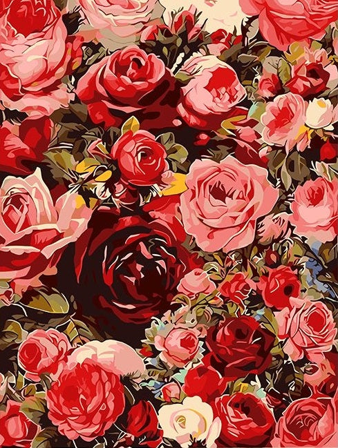 Paint by Numbers Kit Rose