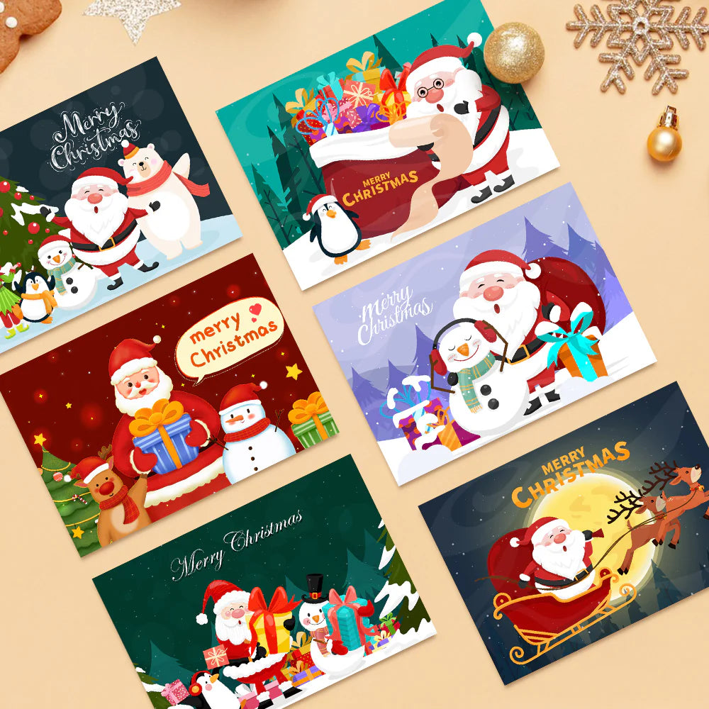Paint by numbers DIY Christmas Cards 6 Pack