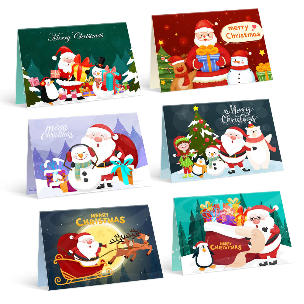 Paint by numbers DIY Christmas Cards 6 Pack