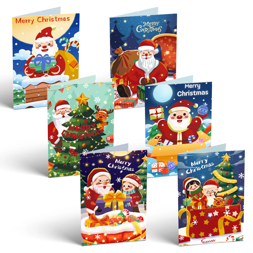 Paint by numbers DIY Christmas Cards 6 Pack