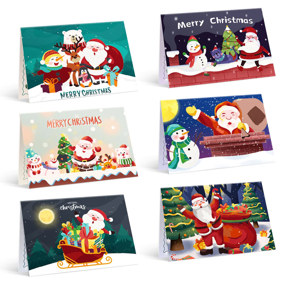 Paint by numbers DIY Christmas Cards 6 Pack