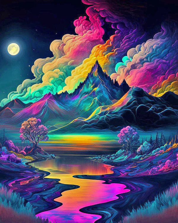 Paint by Numbers Kit Abstract Landscape