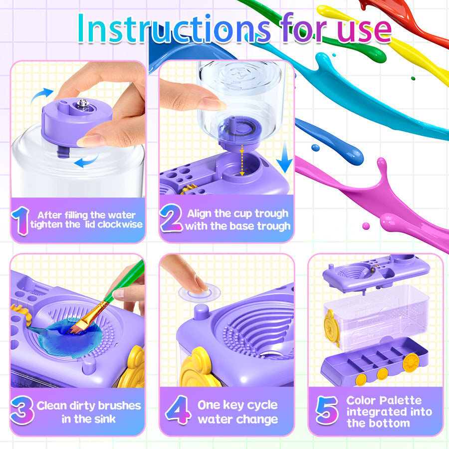 Upgraded Painting By Numbers Tool Brush Rinser