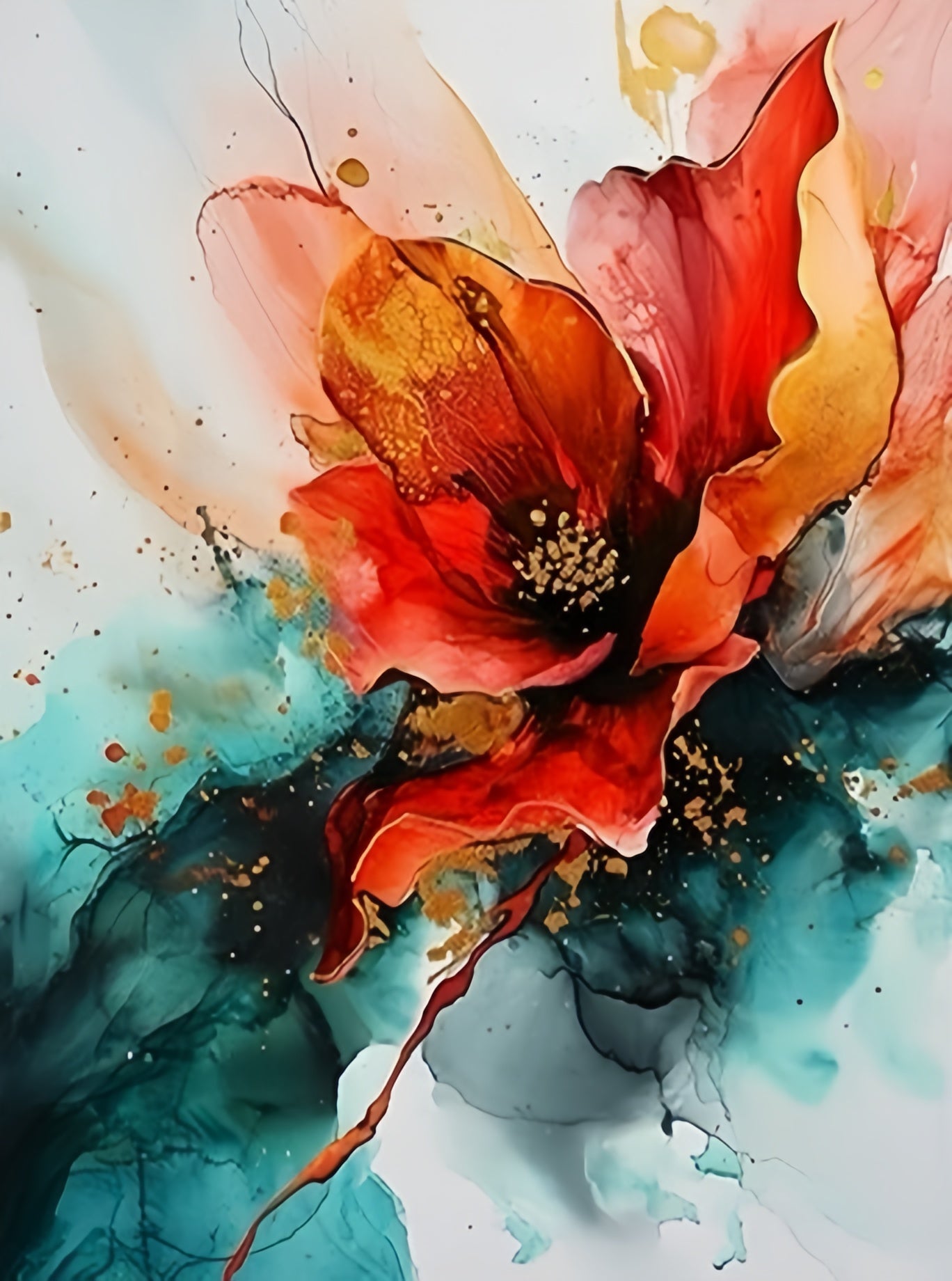 Paint by Numbers Kit Abstract Flower