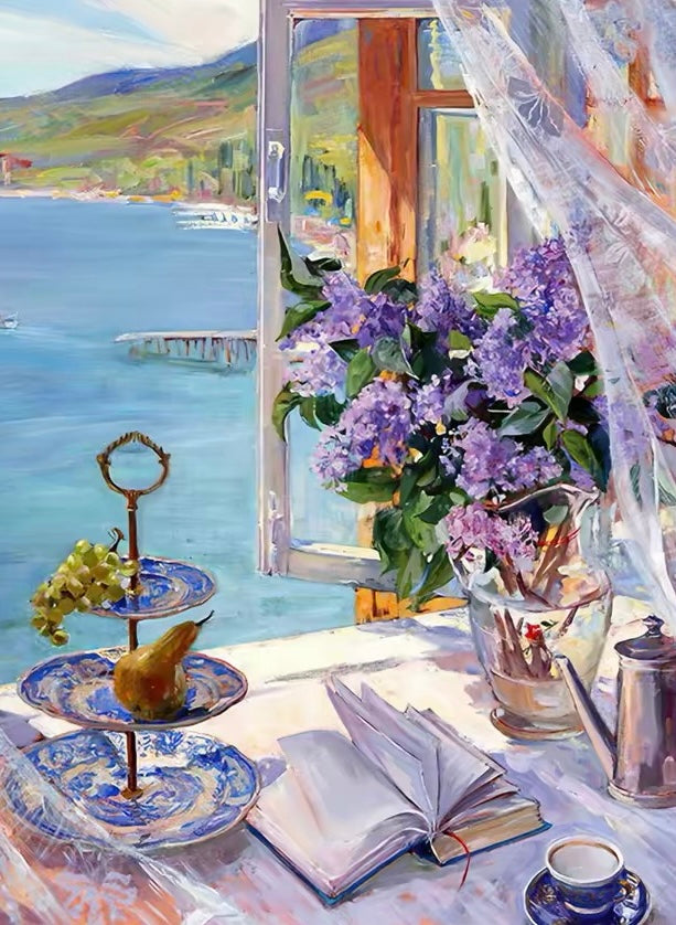 Paint by Numbers Kits Flowers By The Window