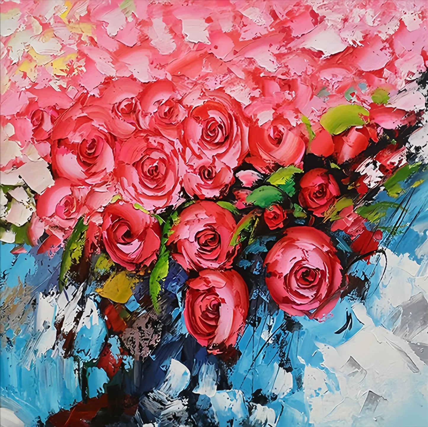 Paint by Numbers Kit Abstract Flowers