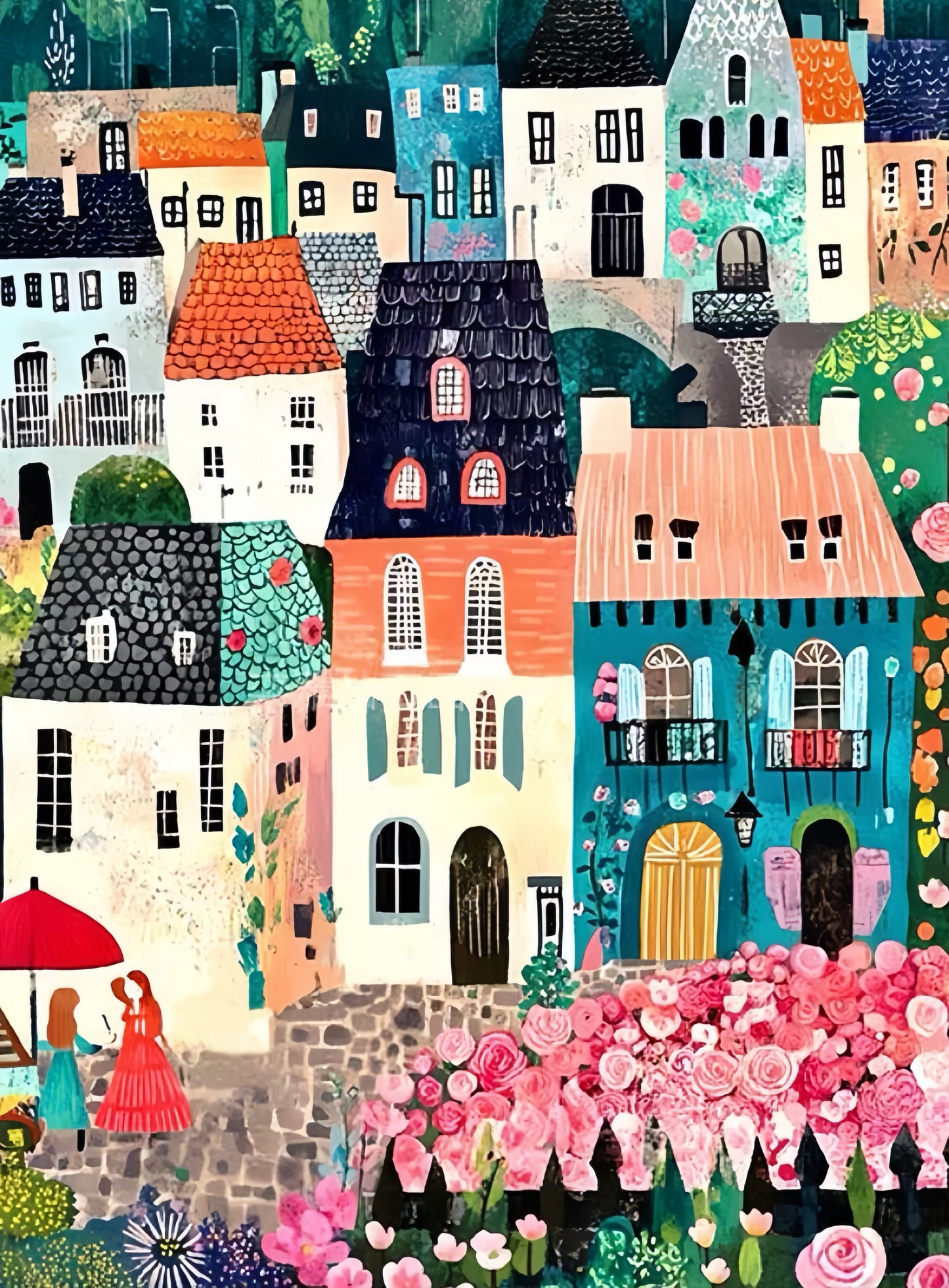 Paint by Numbers Kit Abstract Colorful House