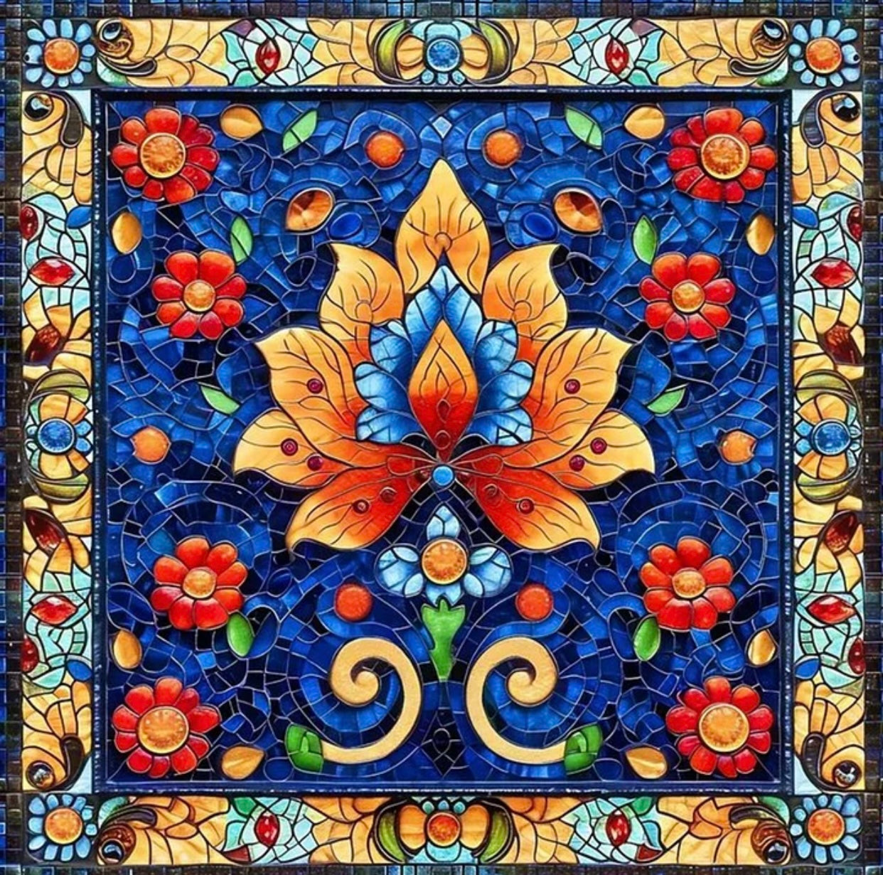 Paint by Numbers Kit Abstract Flowers