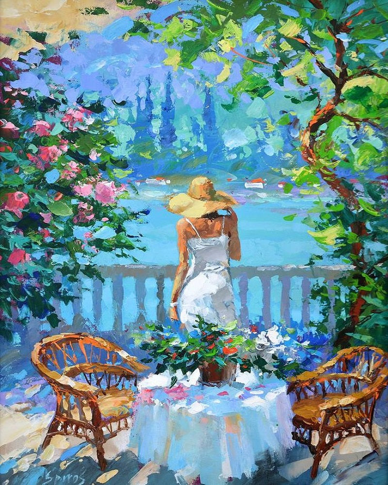 Paint by Numbers Kit Beautiful Woman Looking At The Sea
