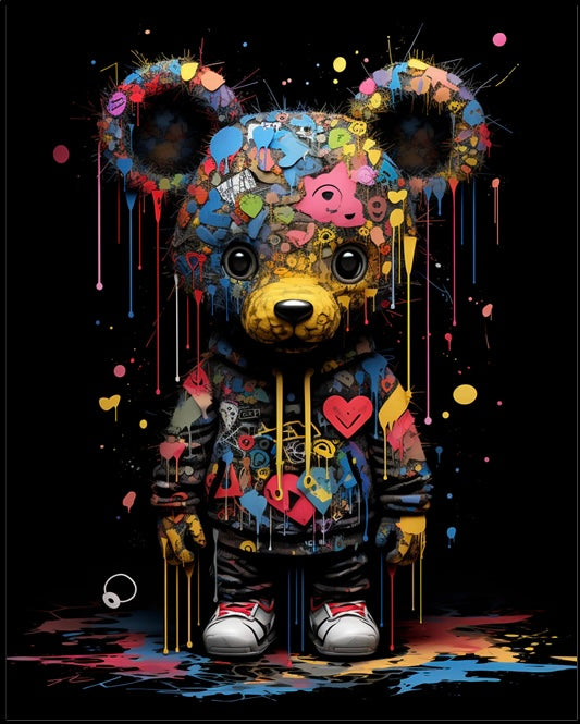 Paint by Numbers Kit Scary Bear