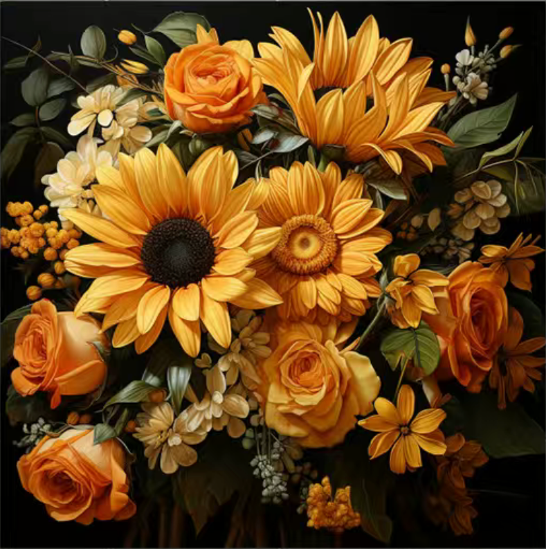 Paint by Numbers Kit Sunflowers