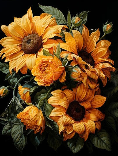Paint by Numbers Kit Sunflower