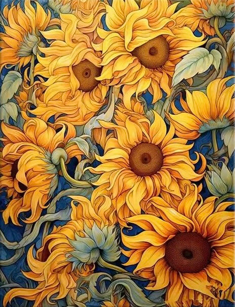 Paint by Numbers Kit Sunflower