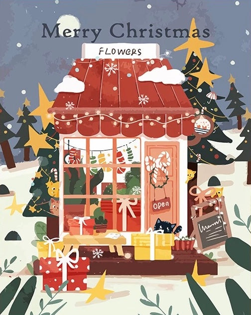 Paint by Numbers Kit Christmas Poster