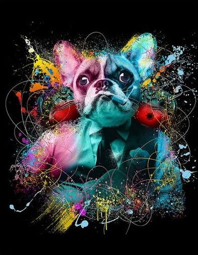 Paint by Numbers Kit Abstract Colorful Dog