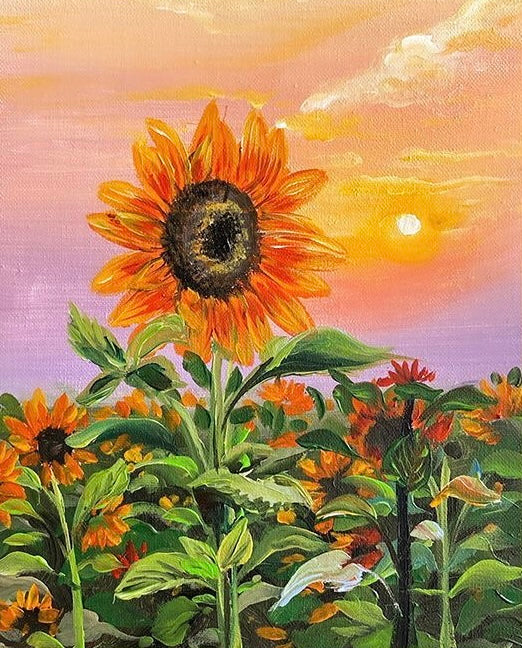 Paint by Numbers Kit Sunflower