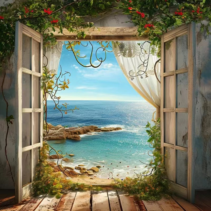 Paint by Numbers Kit Scenery Outside The Window