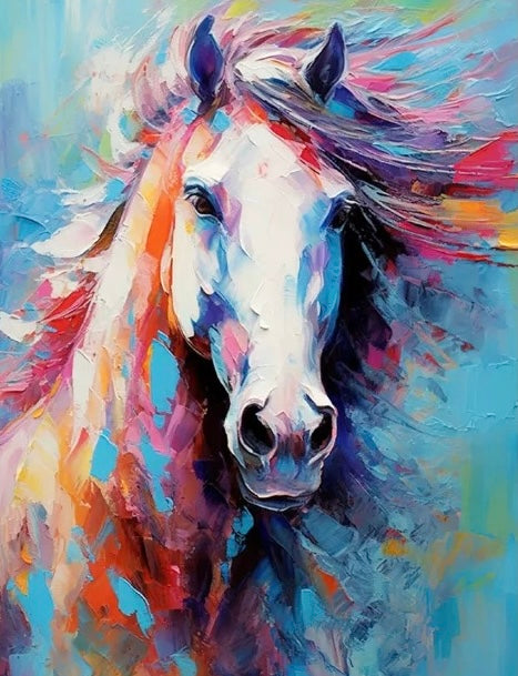 Paint by Numbers Kit Colored Horse