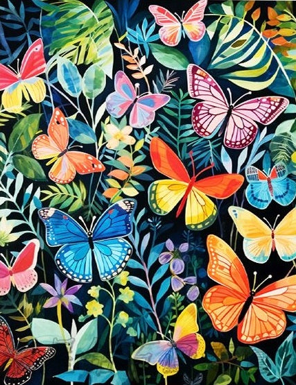 Paint by Numbers Kit Colorful Butterfly