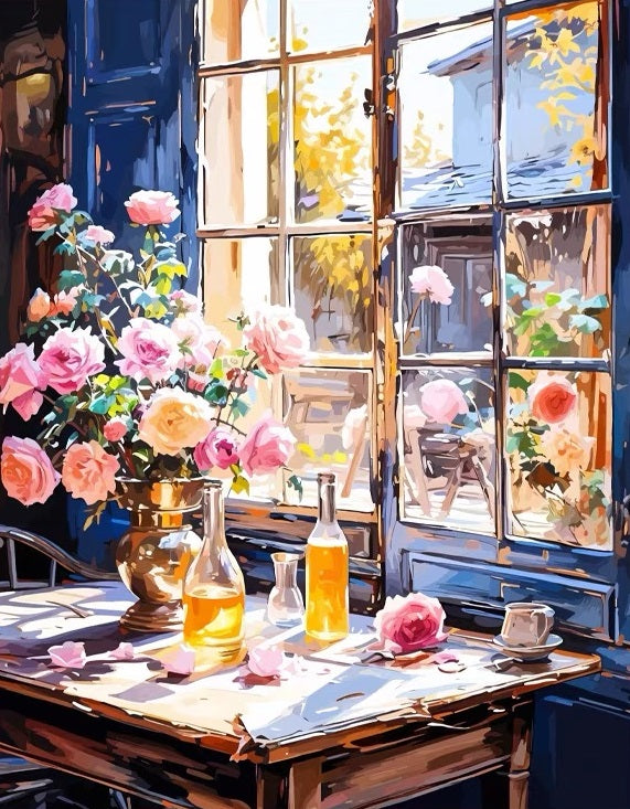 Paint by Numbers Kit Windowsill