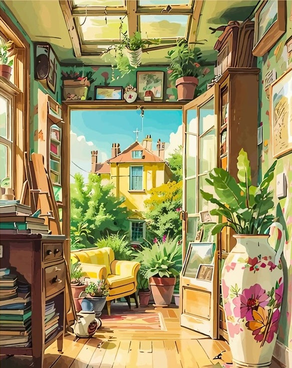 Paint by Numbers Kit Cozy Room