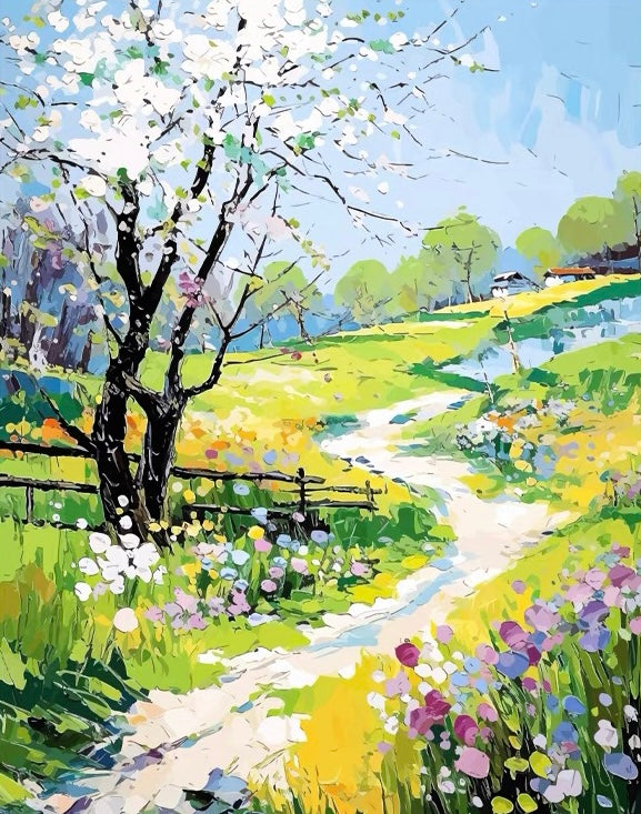 Paint by Numbers Kit Spring Landscape