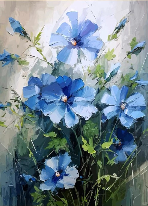 Paint by Numbers Kit Blue Flower